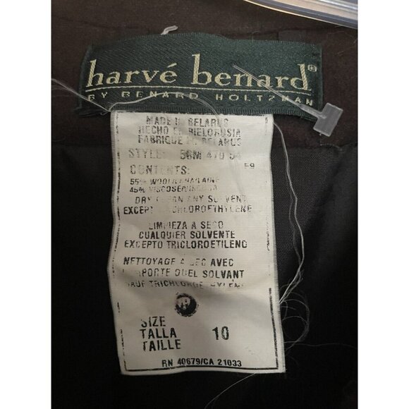 Harve Bénard Brown Wool Winter Peacoat Women's Size Medium Classic Coat - Picture 2 of 6